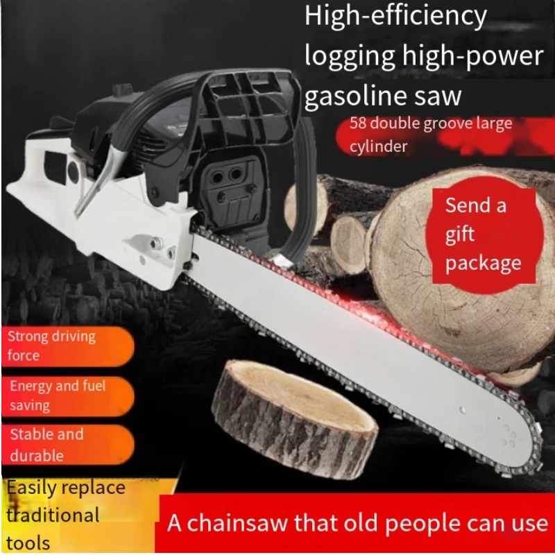 656/760 Chainsaw Multipurpose Household Logging Saw High Power Gasoline Saw Chainsaw Tree Chopping Machine