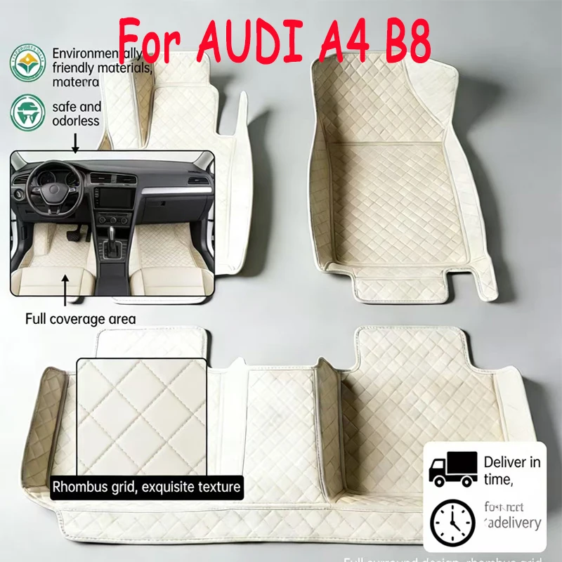 Car floor mats for AUDI A4 B8 Hatchback/Avant/Sedan 2010 2011 2012 2013 2014 2015 2016 Custom Pads Accessories