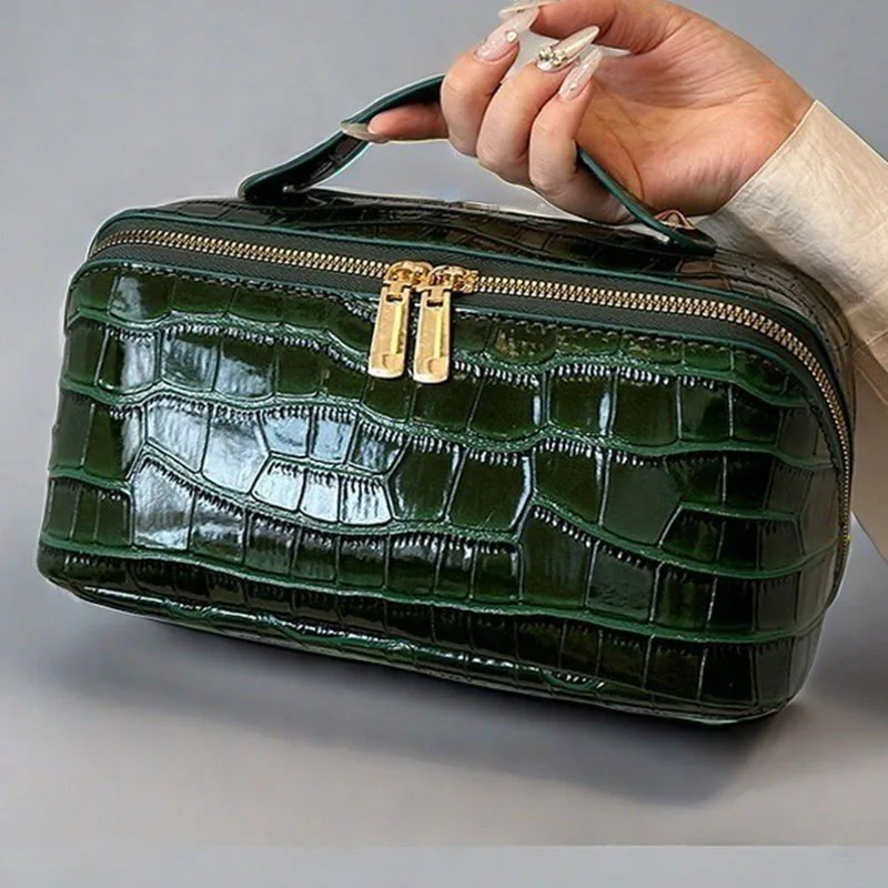 New Large Capacity Travel Cosmetic Bag Bark Pattern Women Makeup Case Waterproof Multifunctional Toiletry Organizer Storage Bag