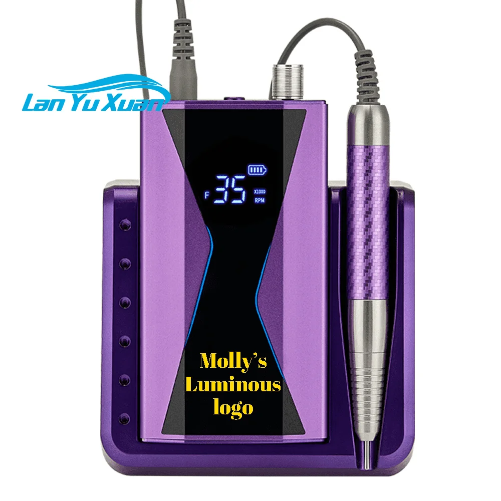 Customized Logo Rechargeable Top Quality Brushless Motor Nail Drill Machine Professional Efile Coreless