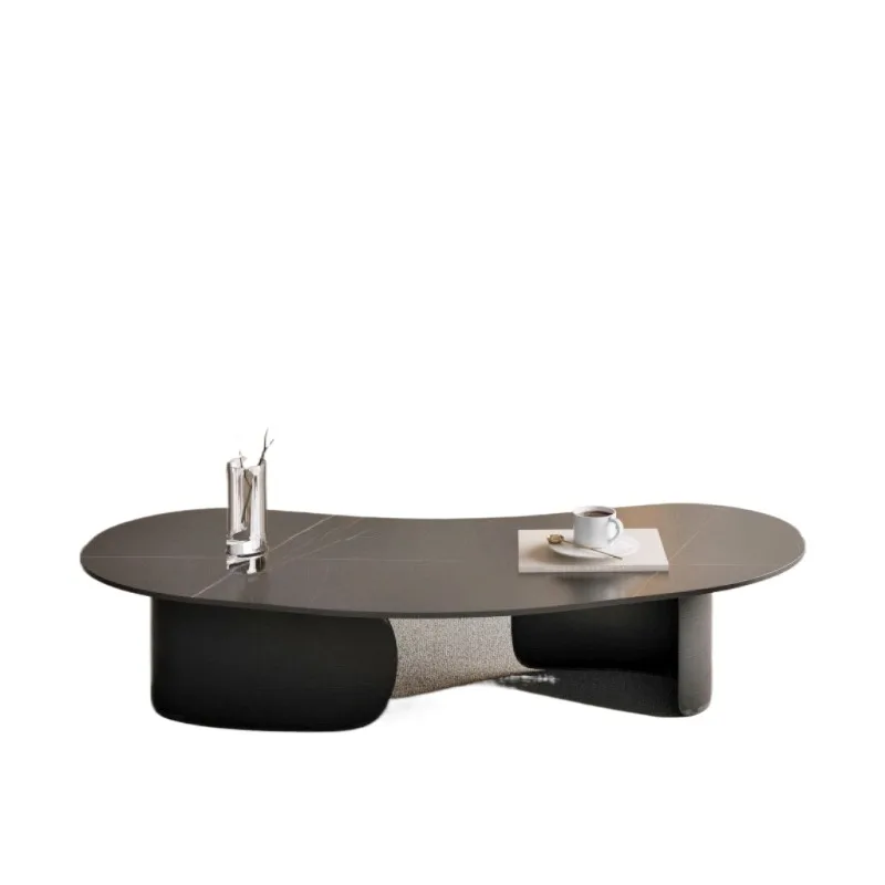 

Slate coffee table, light luxury, modern special-shaped cream style, small apartment, living room, home tea table