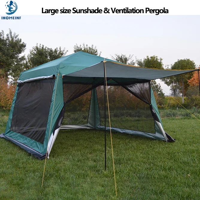 New Outdoor Shade Ventilation Pergola Large Space Cool Breathable Canopies Outdoor Camping Picnic Barbecue River Play Marquee