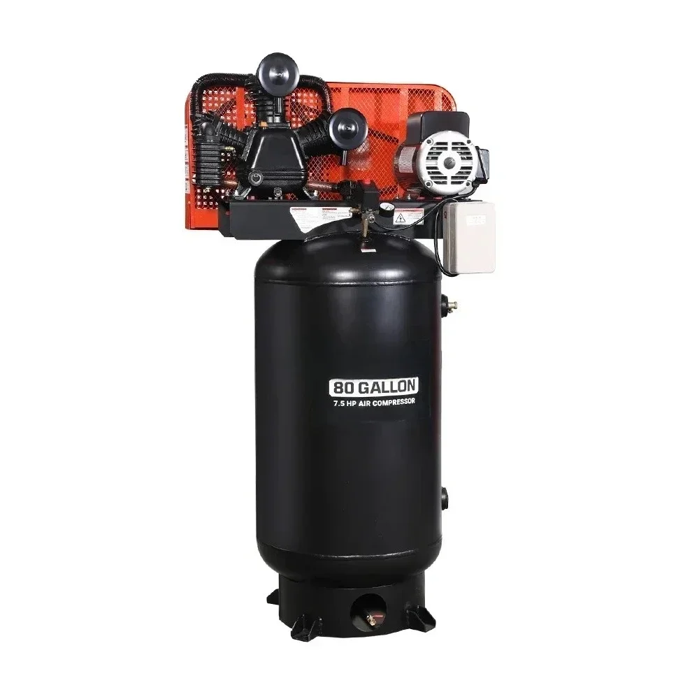 Industrial 80 Gallon ASME Tank Oil Lubricated Belt Driven Air Compressor 7.5 HP - China Manufacturer