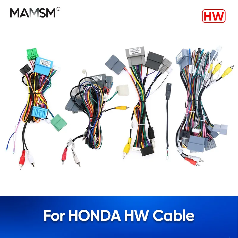 

MAMSM For HONDA ODYSSEY ELYSION ACCORD HW Cable Harness Car Radio Wire Harness Adapter Canbus Aanroid Radio Power Cable