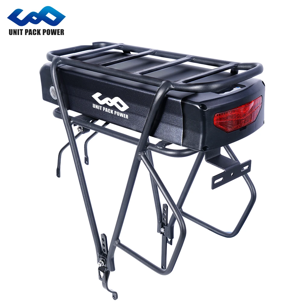 Rear Rack eBike Battery 21700 18650 52V 48V 27Ah 36V 36AH With Double Luggage for 2000W 1500W 1000W 750W 500W 24\