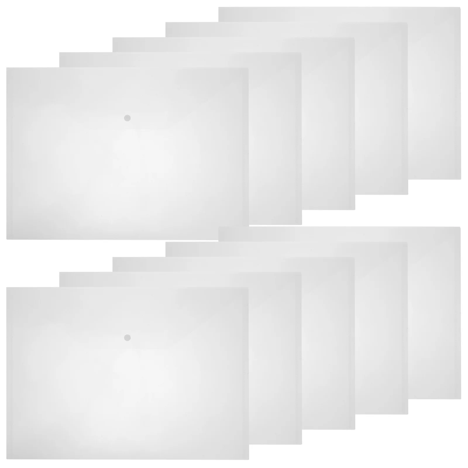 

10Pcs Transparent Document Organizer File Storage Bags Practical File Folder Holders for Office School Stationery Paper