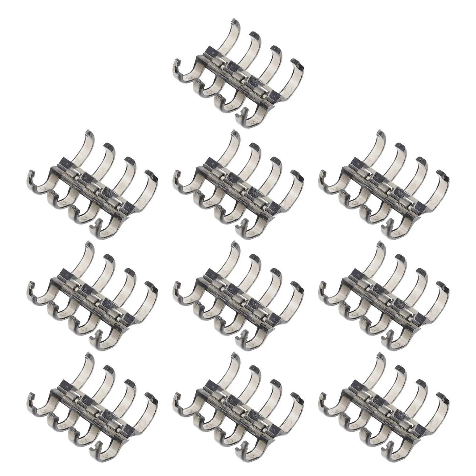 

10Pcs Loose Leaf Binder Snap Plastic Four-Hole Segmented Clips for Office School Filing Scrapbook Student