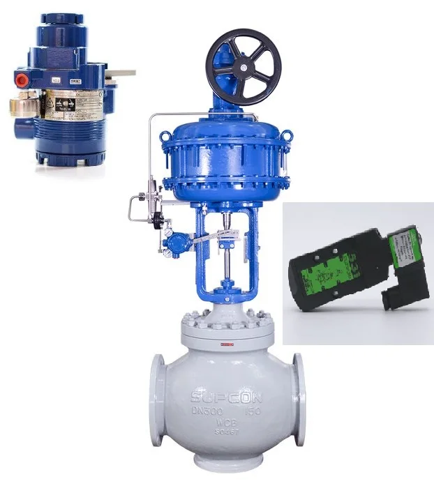 China DN110 control valve with  AVP307 intelligent valve positioner and asco SCG531C017MS solenoid valve