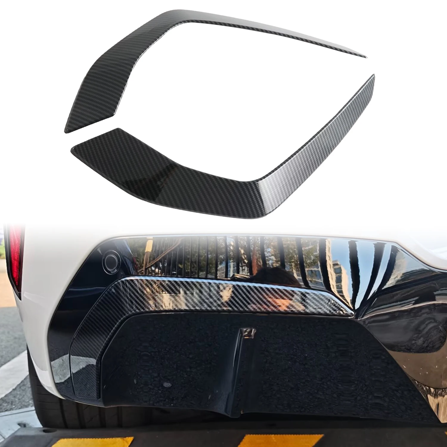 

For BMW X3 G45 2025 2026 Car Exterior Rear Fog Light Lamps Eyebrow Strip Decor Trim ABS Accessories 2pcs