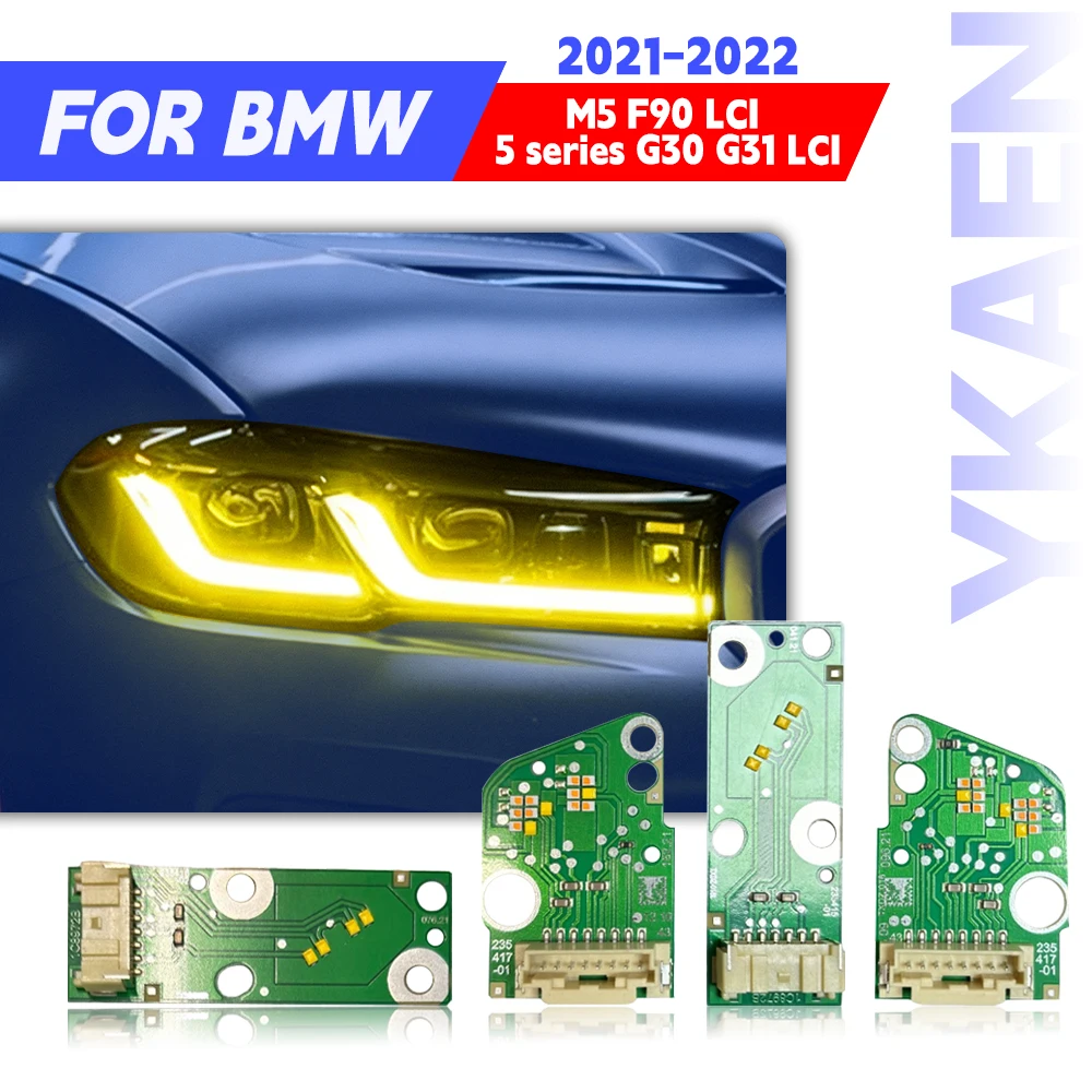 

Yellow Amber Blue LED Angel Eyes DRL Boards Module Chips For 21-22 BMW 5 Series M5 F90 LCI G30 G31 G38 LCI Daytime Running Light