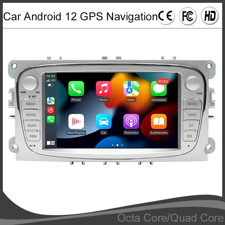 

7 Inch Android 12 Car Radio For Ford Focus 2009-2011 C-MAX Stereo Player Multimedia navigation System BT Head Unit 6+128GB 2Din