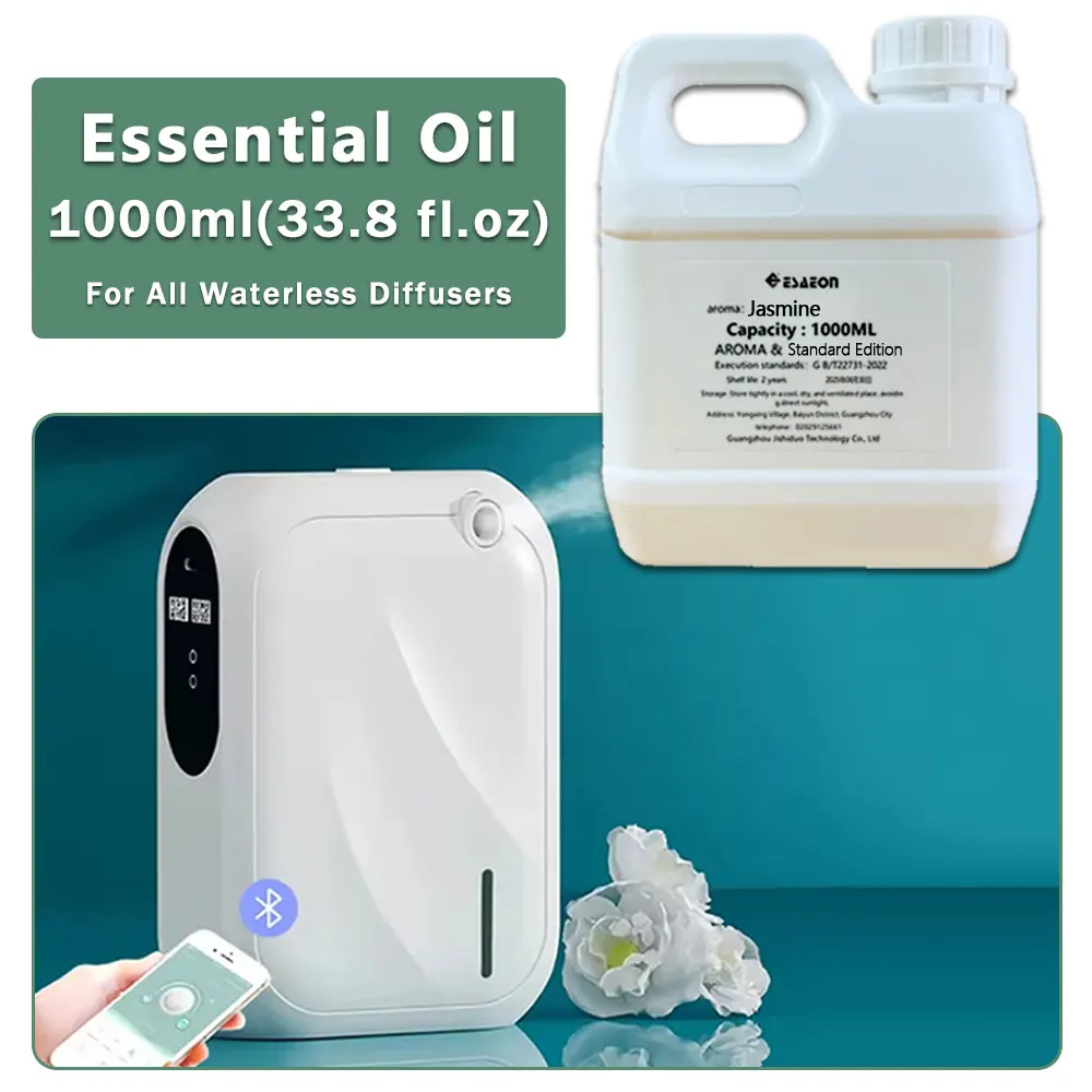 ESAEON Supplement Essential Oils For Aroma Diffusers, For All Waterless Aromatherapy Machines, Jasmine Cedar -1000ML(33.8 fl.oz)