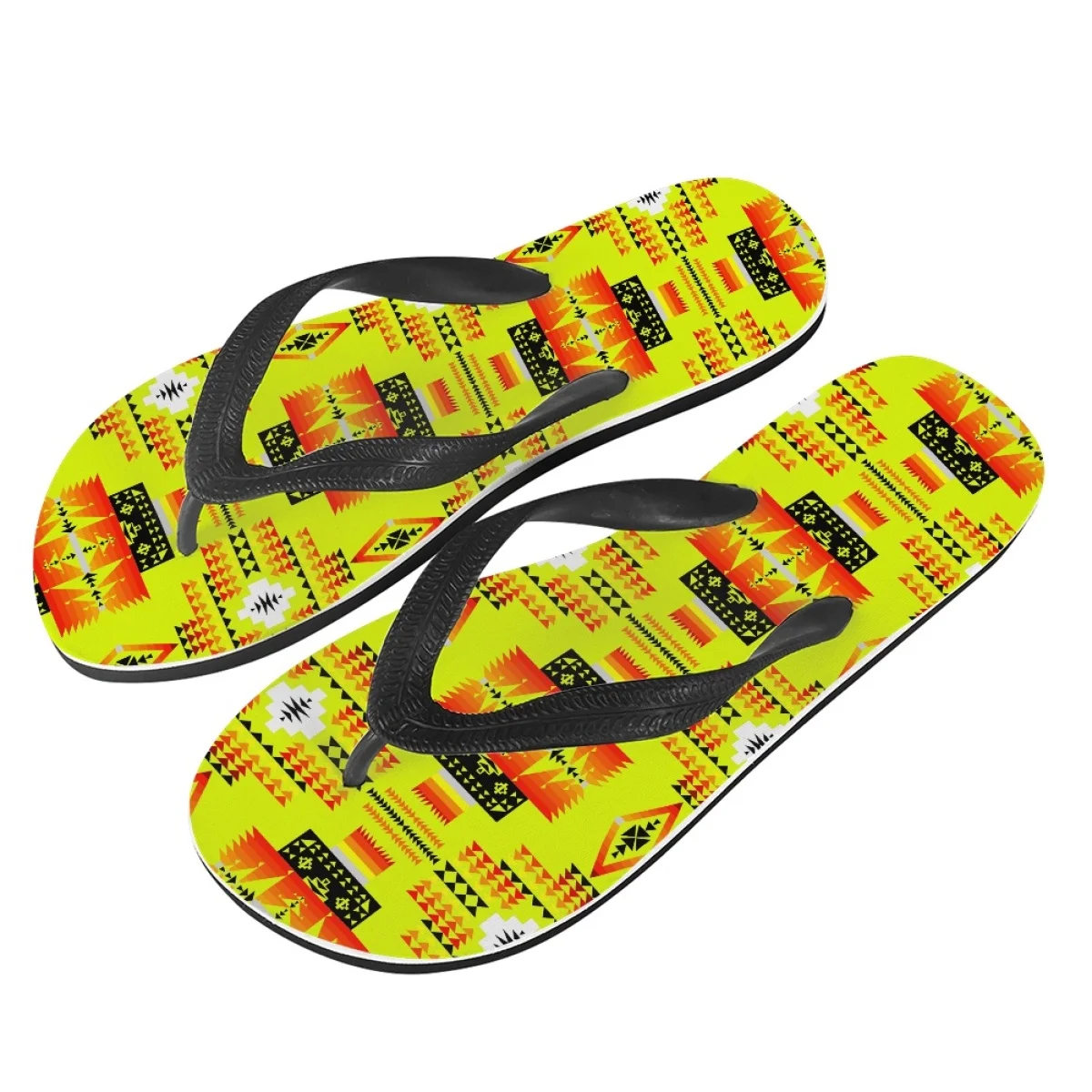 New Tribal Print Ladies Flip Flops Fashion Simple Soft-Soled Non-slip Slippers Hawaii Beach Vacation Female Outdoor Sandals