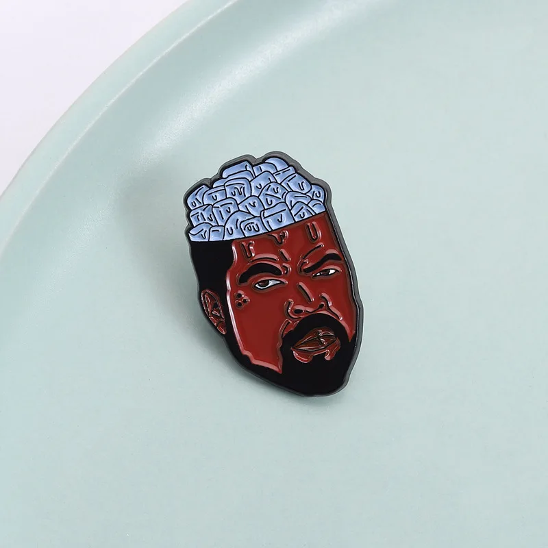 Film and television peripherals rapper Brooch Enamel Pins Cartoon Music Metal Brooches Bag Lapel Badge Jewelry Gifts Friends