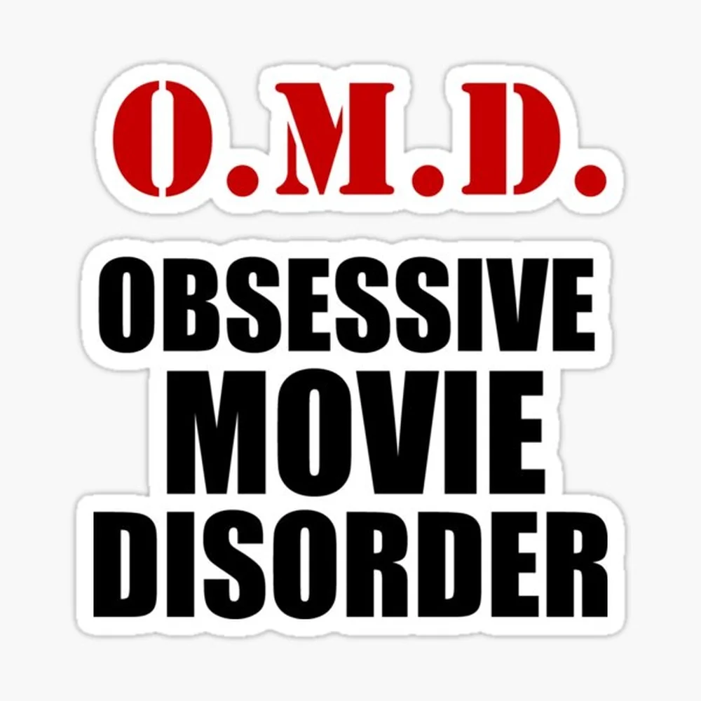 O.M.D. OBSESSIVE MOVIE DISORDER Sticker for Laptop Decor Bedroom Car Cute Cartoon Art Fashionable Public Suitcase