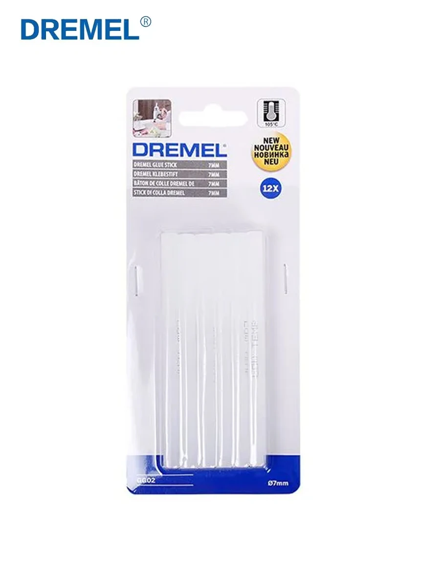 Dremel GG02 Hot Glue Rods 7mm 12pcs Multifunctional Hot Glue Sticks for Dremel Hot Glue Gun 930