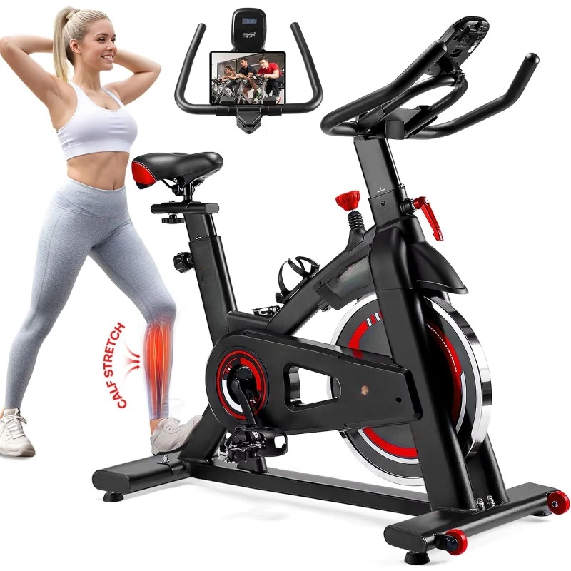 Indoor Cycling Bike/Stationary Bike for Home, Indoor Bike with Silent Belt Drive, Heavy Flywheel and LCD Monitor