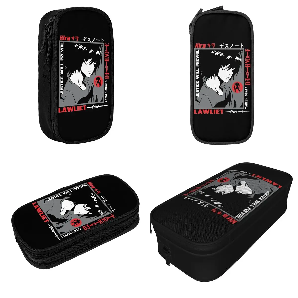 Death-Note The Smartest Detective Pencil Cases Pencilcases Pen Box Student Big Capacity Bag School Supplies Zipper Stationery