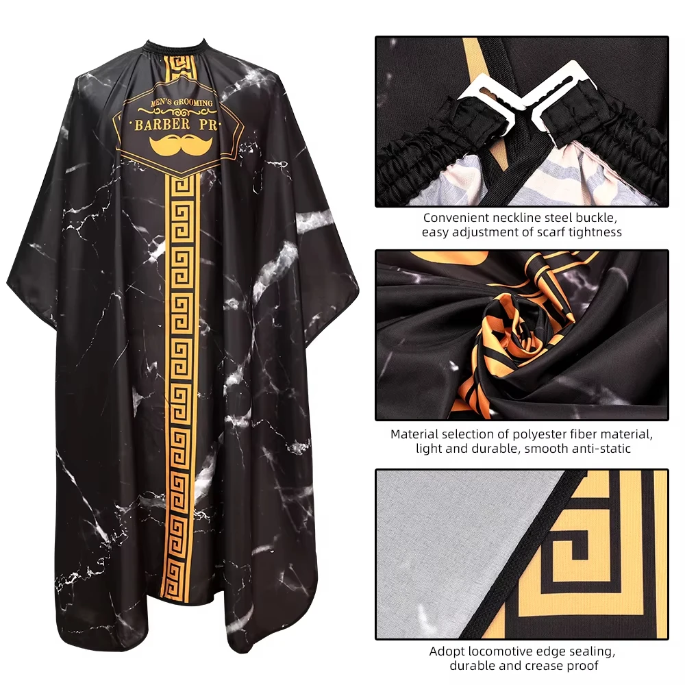 New Haircut Hairdresser Barber Cloth Hairdressing Pattern Apron Polyester Cape Professional Hairdresser Hair Cutting Gown