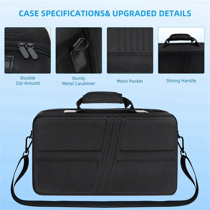 

Y19A Carrying Case For PS5 PRO Gaming Console Travel Storage Bag With Adjustable Shoulder Straps And Comfort Handle