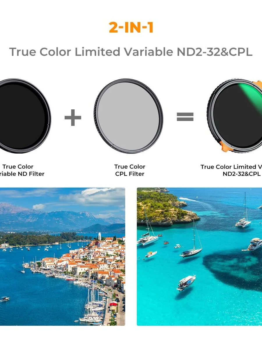 K&F Concept 67mm Filtr ND2 ND32 CPL True Color 2 w 1 Seria NANO-X 77mm 82mm 49mm 52mm 55mm 58mm 62mm 72mm — zdjęcie produktu 7