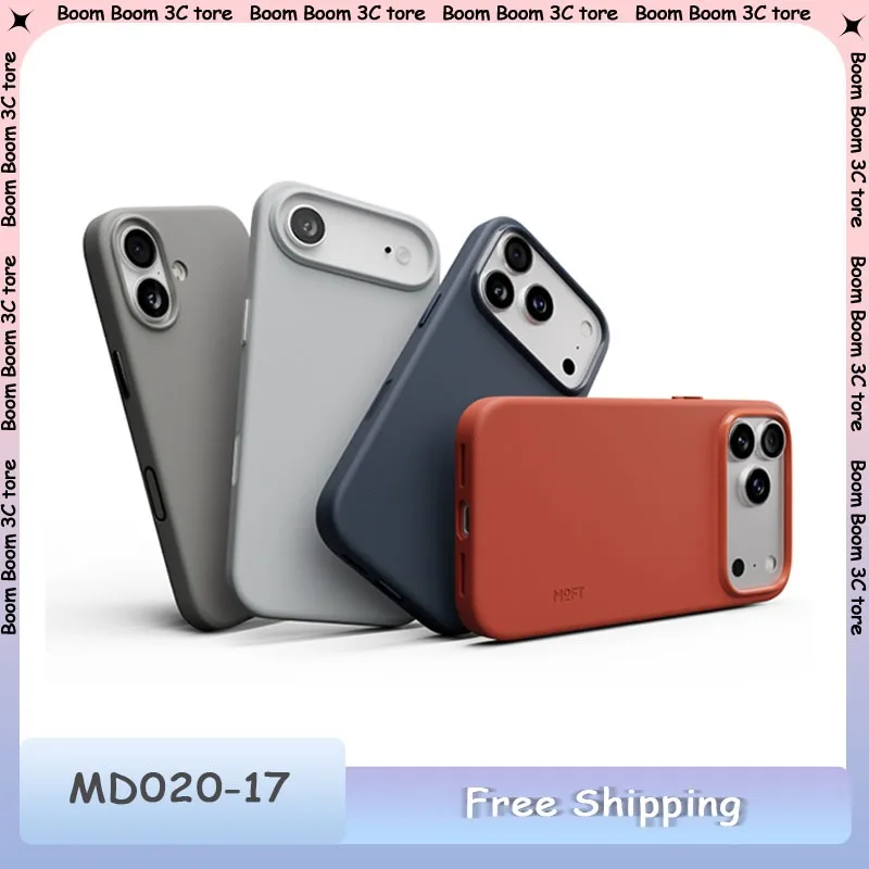

MOFT Solid Color Strong Magnetic Leather Air All-inclusive Anti-drop Magsafe Case for iphone17 Pro Max Business Case