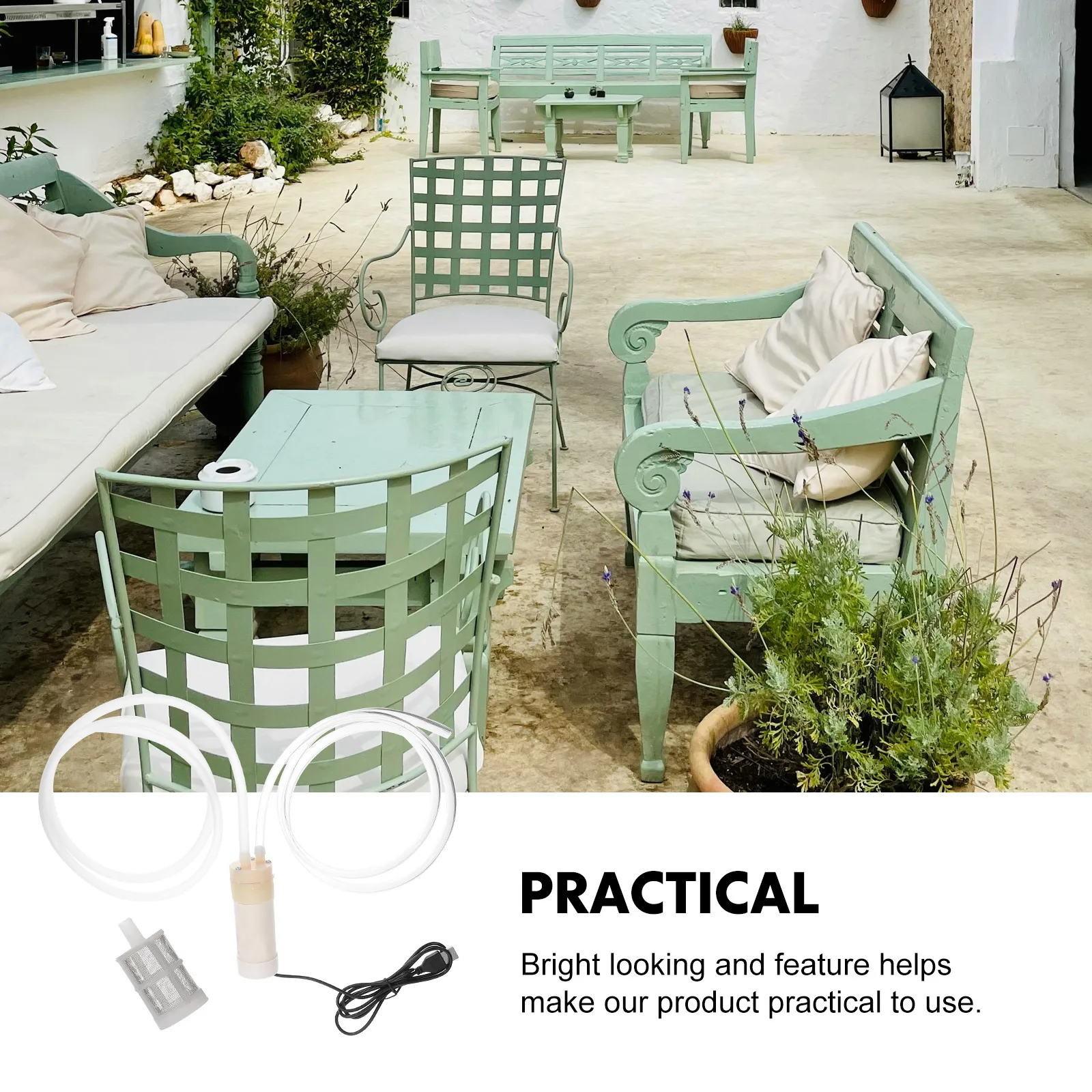 

1 set Portable for Balcony Terrace Drainage USB Mini with Filter Small Pool Fish Tank Durable Plastic Efficient Water for Pool