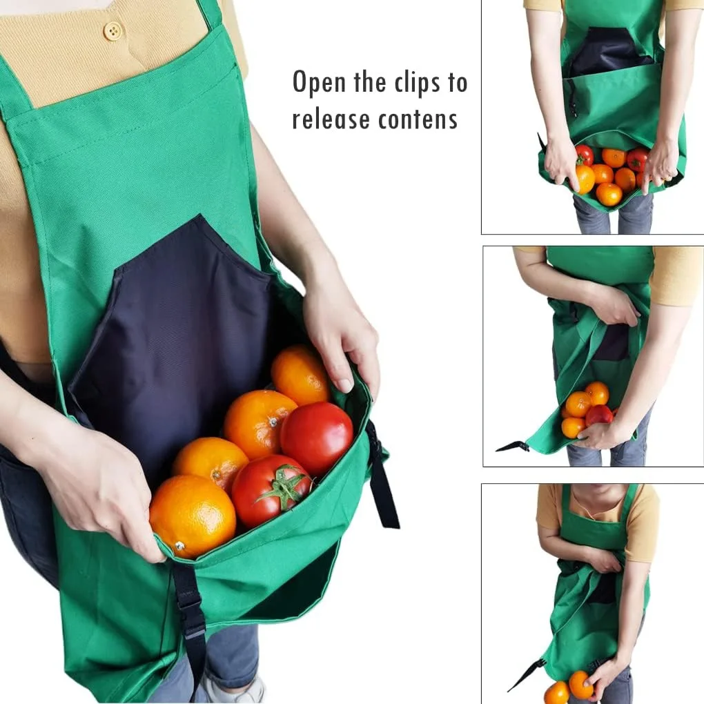 

Picking apron backpack tool apron large capacity fruit picking bag large pocket apron strap