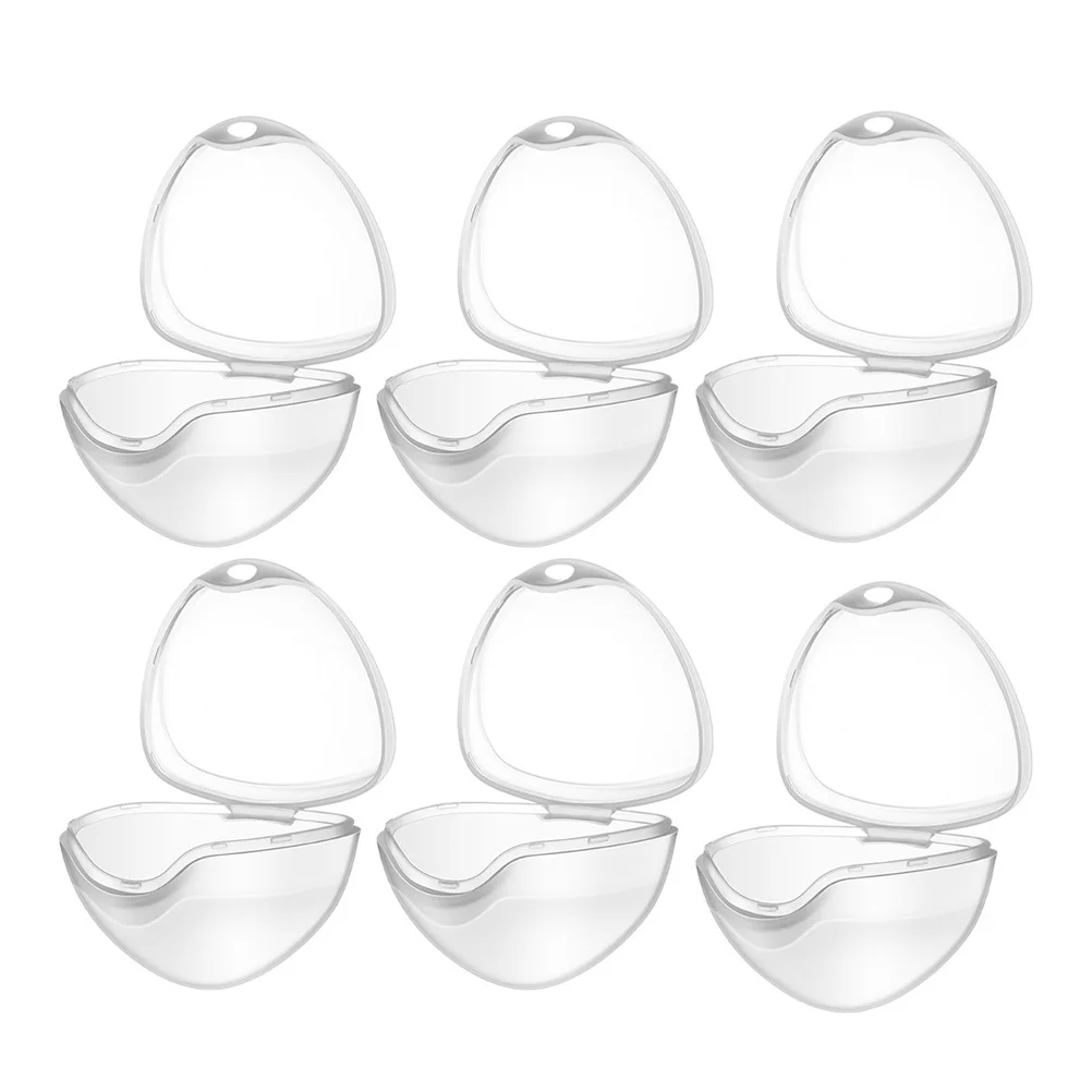 

6Pcs Infant Pacifier Storage Case Small Portable Box for Newborn Dustproof Cover on The Go Diaper Bag Essential