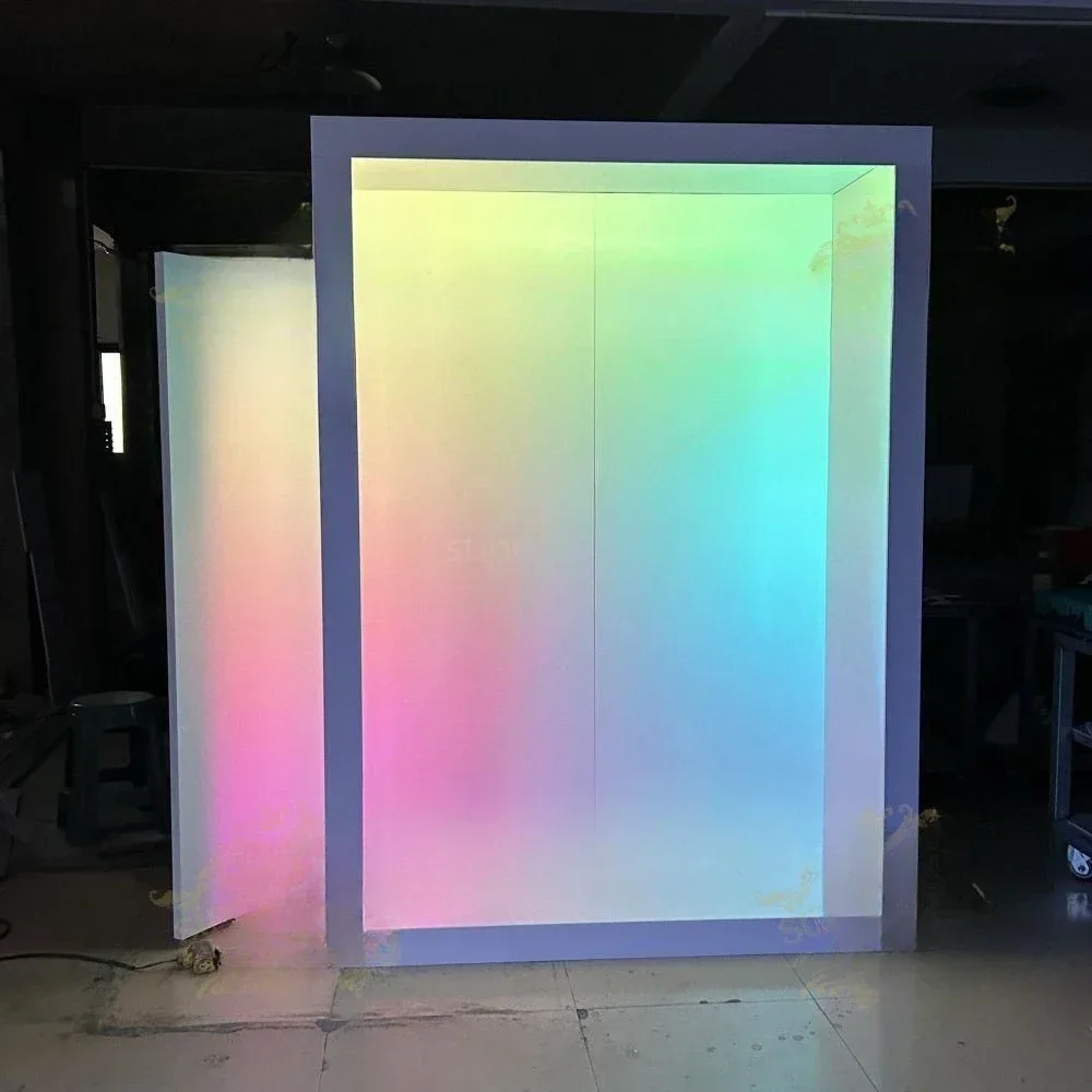 Weddings Photography Decoration PVC Magazine Photo Booth Box Backdrop event vogue booth box with led light with door