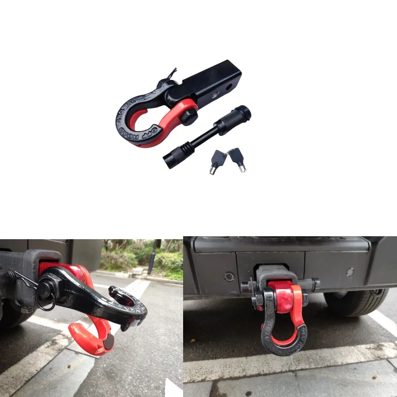 

18000 Lbs 2 inch Shackle Hitch Arm Receiver Towing Trailer Tow Hitch Trailer Hooks Tow Bar With Two Hole Adjust Pitch-Row