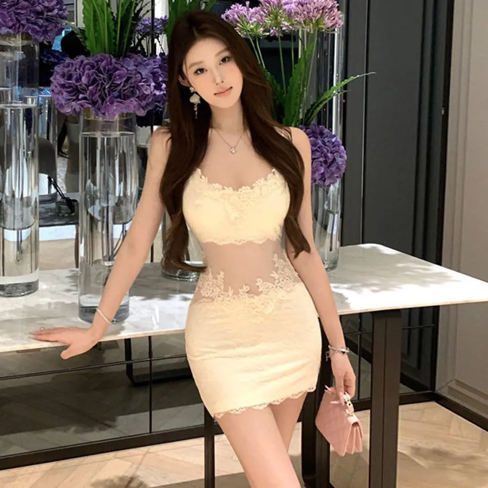 original-high-end-sexy-strapless-lace-dress-mesh-panel-backless-high-waist-slimming-design-customizable-wedding-dress