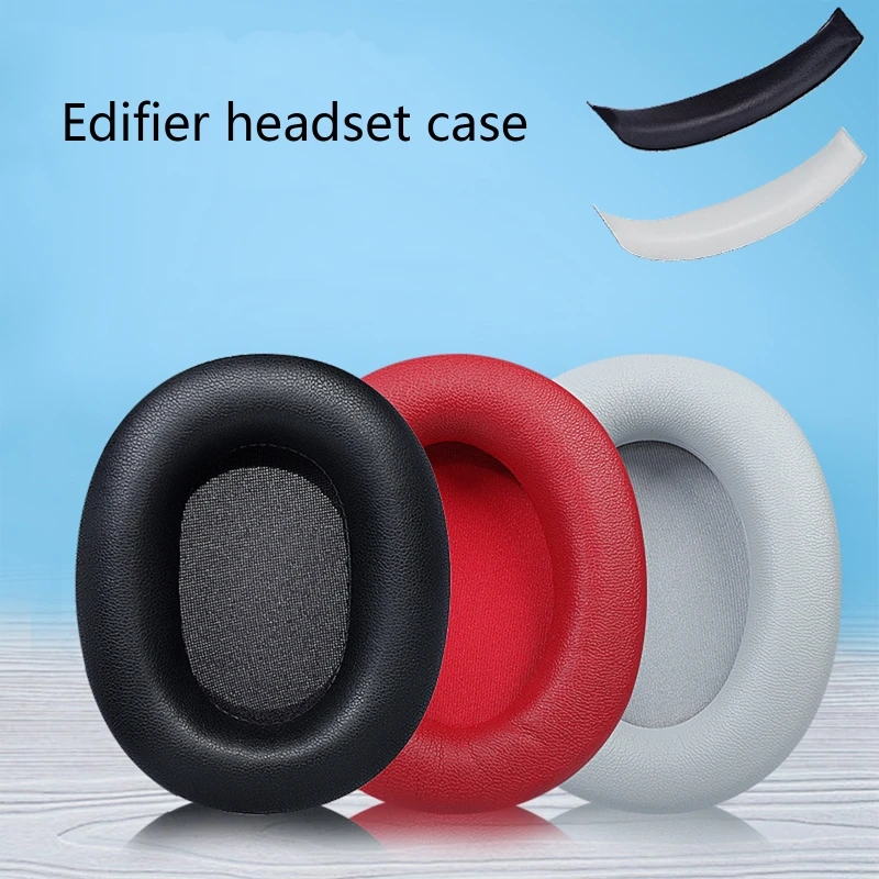 For Edifier W800BT W808BT K800 K830 K815P K841P G1 G20 Headphone Head Beam Cushion Leather Ear Pads Cover Sponge Earmuffs