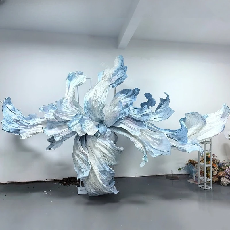 

Giant streamer paper art flower art plastic free modeling background flower shopping mall beautiful Chen prop decoration