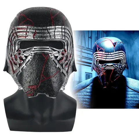 New Kylo Ren Helmet Cosplay The Rise of Skywalker Mask Props PVC Helmets Masks Halloween Party Prop