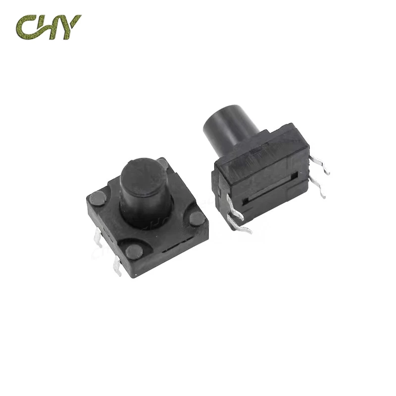 10/50/100Pcs 12x12mm Panel Waterproof Tact Switch 12x12x4.3/5/6/7-12mm Dustproof Switch 4Pin DIP Micro Buttons  12*12*4.3mm 5mm