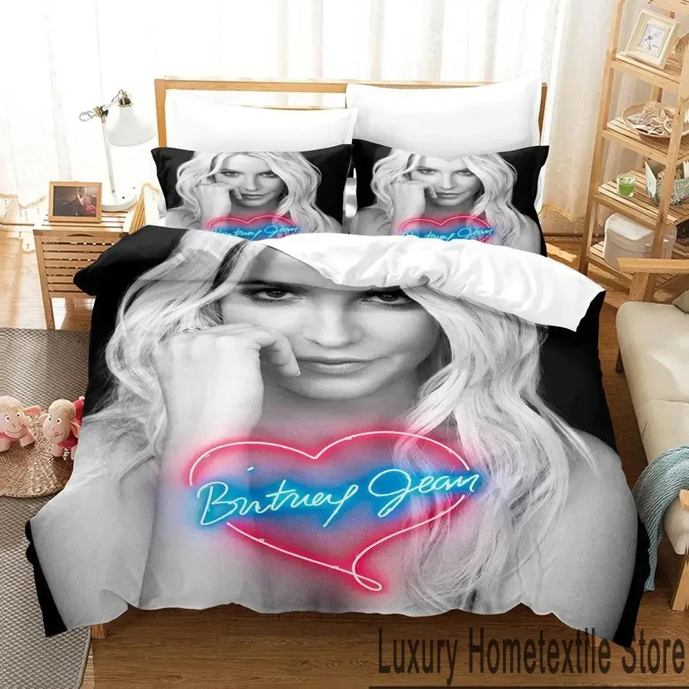 Sexy Britney Spears Bedding Set Duvet Cover Bed Set Quilt Cover Pillowcase Comforter king Queen Size Boys Adult Bedding Set