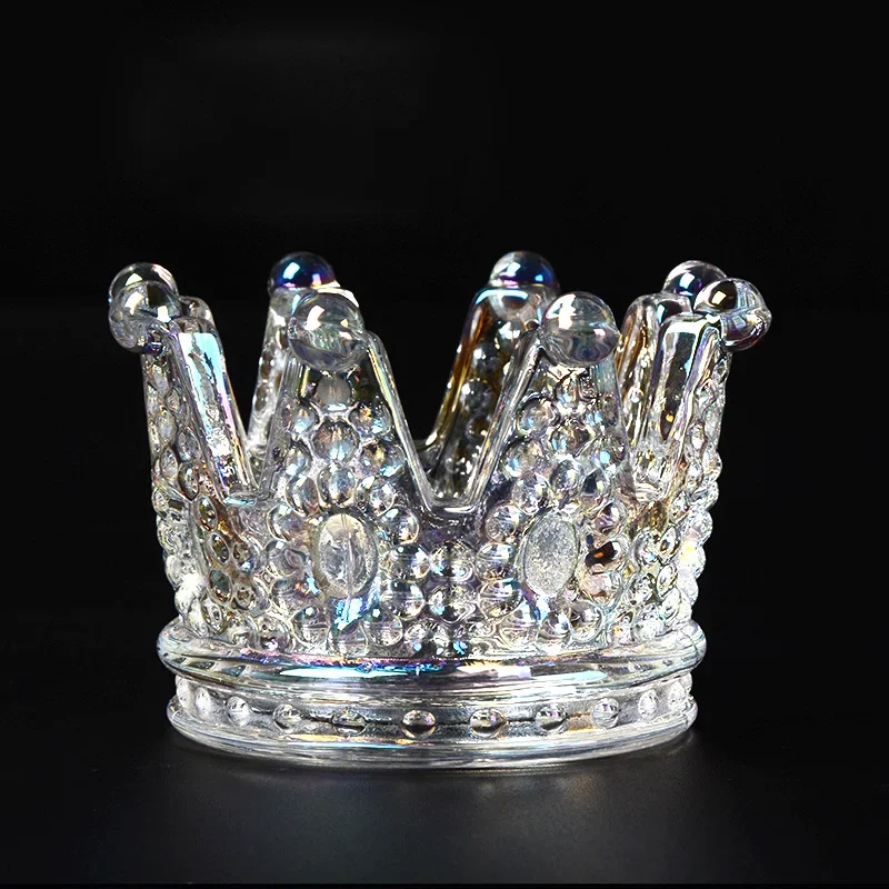 Crown Ashtray Creative Home Glass Ashtray High Beauty European Candlestick Crystal Ashtray