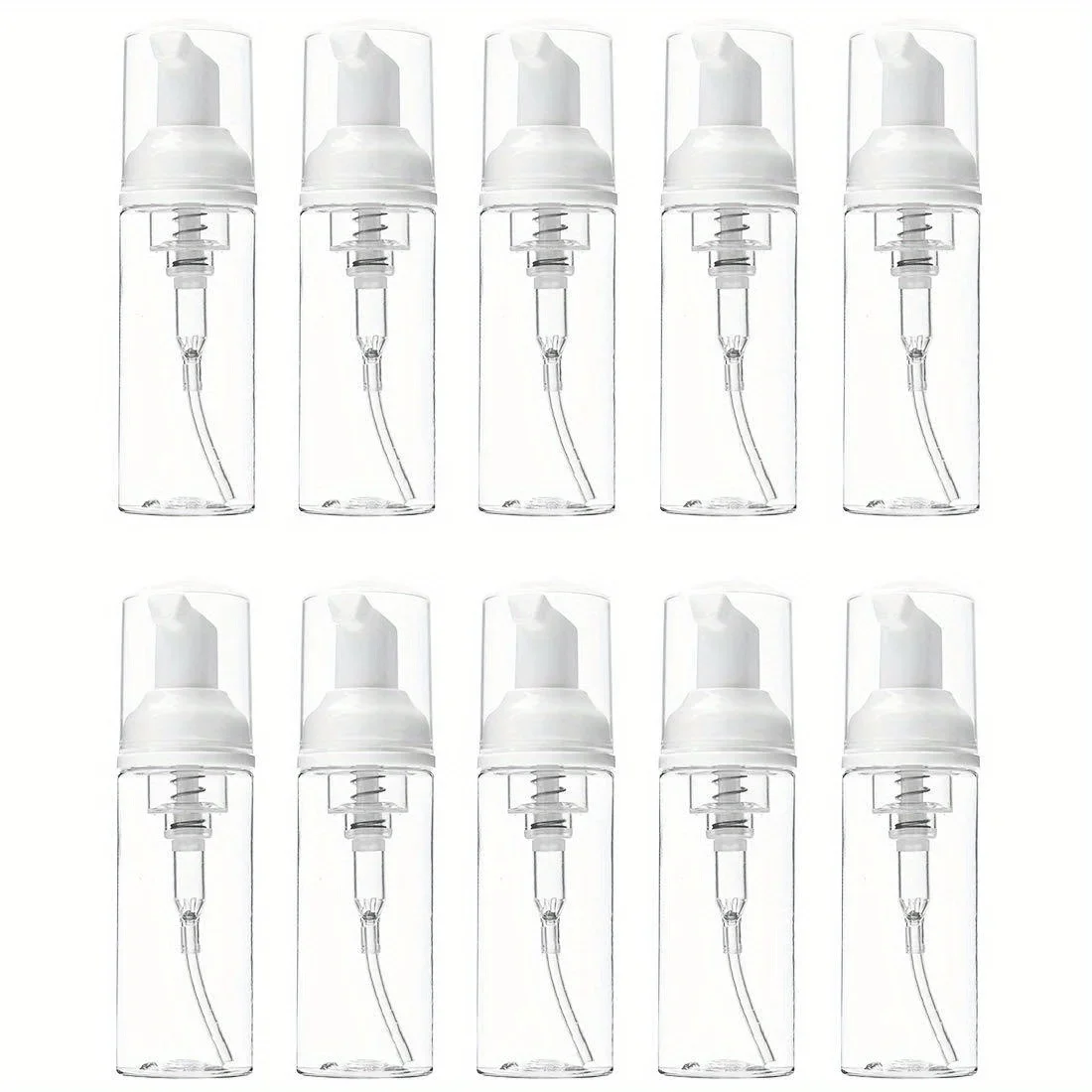10 Pcs BPA - Free Foam Pump Bottles: Your Ultimate Solution for Cleaning, Travel, Cosmetics Packaging, Eyelash Washing & Shampoo