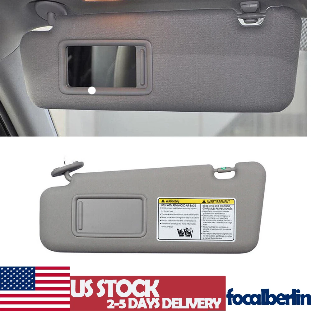 

Left Driver Side Sun Visor Shade w/ Light Mirror For Toyota Highlander 2008-2013