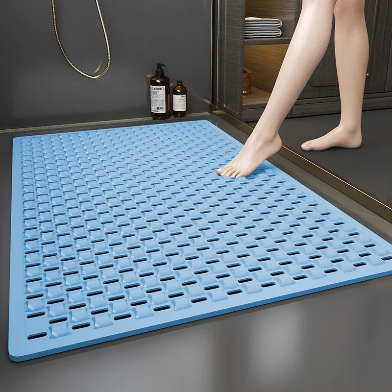 Non-Slip Safety Shower Mat Quick Drying Household Bath Mats with Drain Hole Shower Room Bathroom Toilet Foot Massage Pads