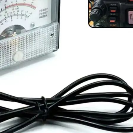 Mini External VSWR Power Meter with 100cm Cable for FT 857 FT Featuring Pointer Display for Power and Signal Levels