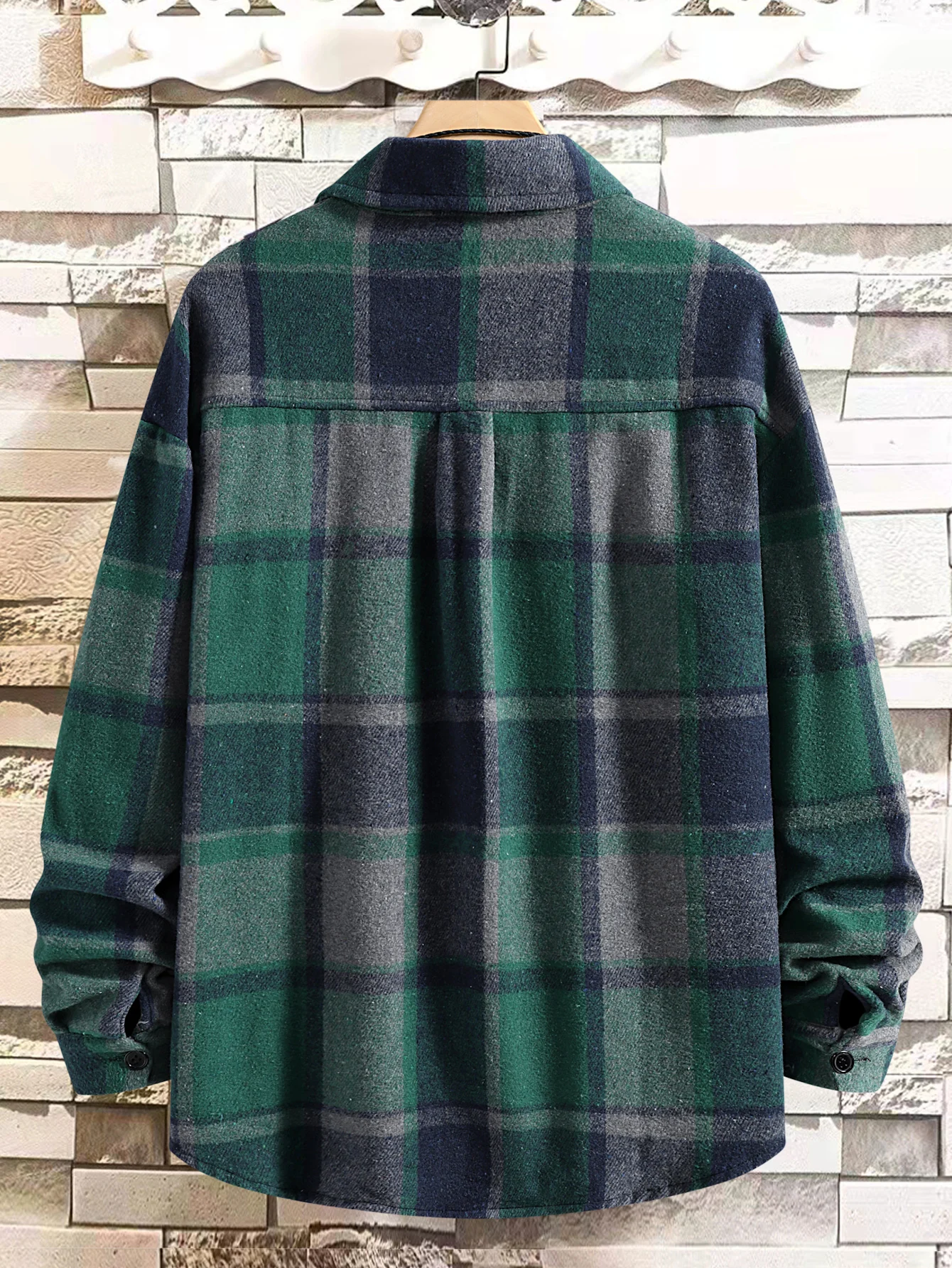 Fall New Business Casual Men\'s Plaid Shirt Male Office Checkered Long Sleeve Shirts Clothes Classic Men\'s Casual Coat