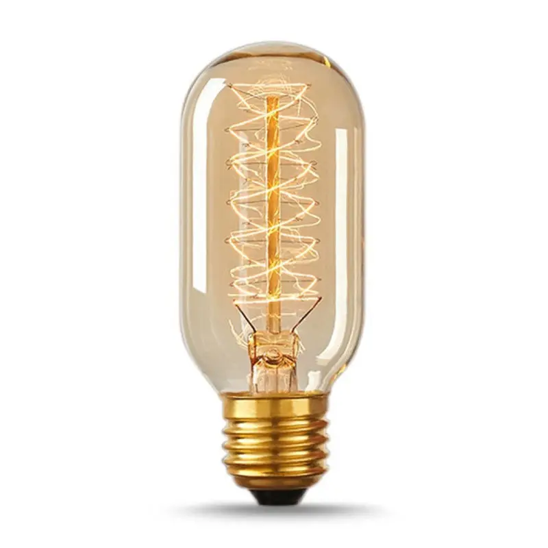 

4Pcs E27 40W Teardrop Squirrel Cage Filament Dimmable Bulbs Warm Light Bulbs for Chandeliers Pendant Lights Wall Sconces