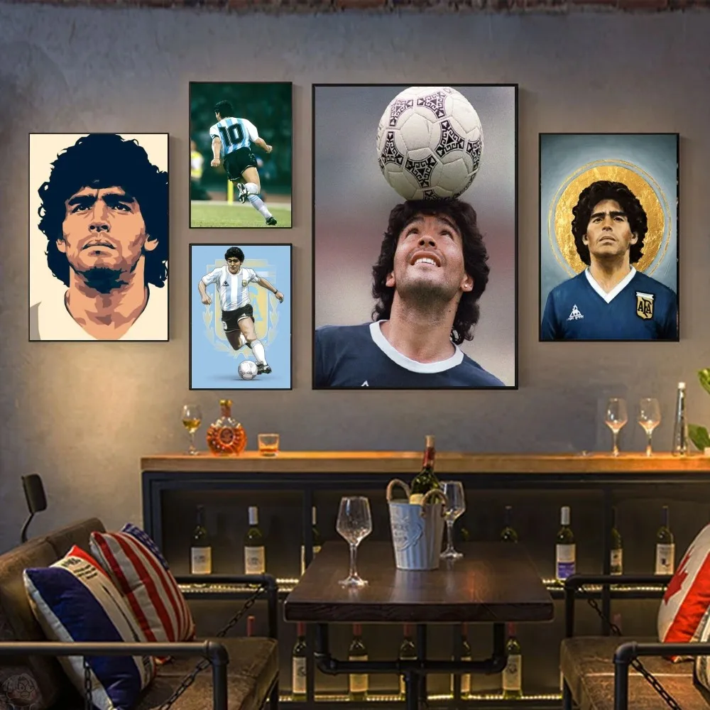 1pc Diego Maradona Poster Poster Art Print Bar Living Room Furniture Decor