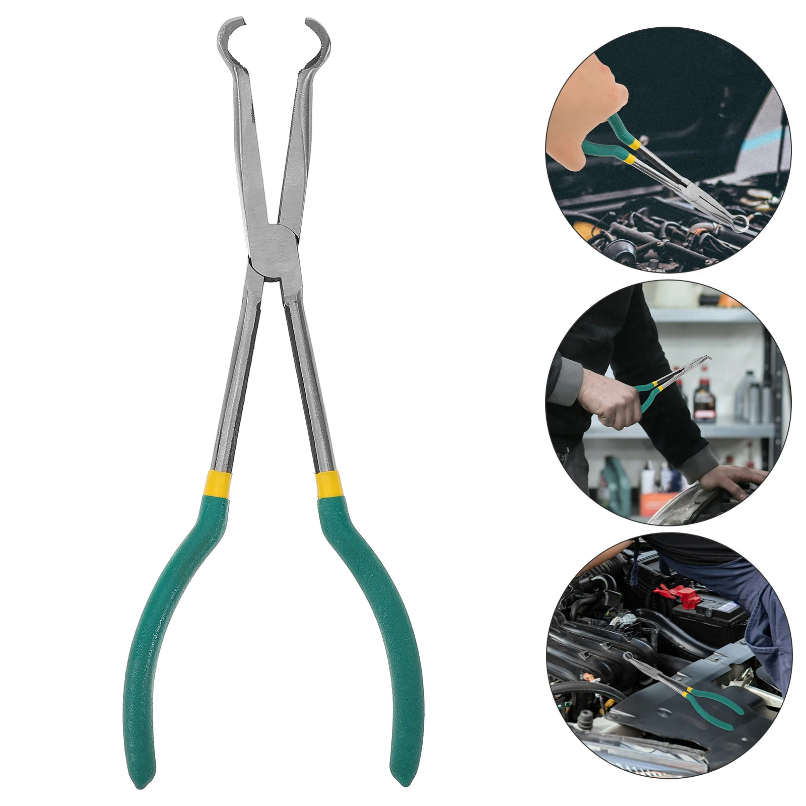 

Electrical Disconnect Pliers Car Fuel Feed Pipe Heavy-Duty Long Spark Plug Removal Pliers Fuel Line Hose Clip Removal Tool