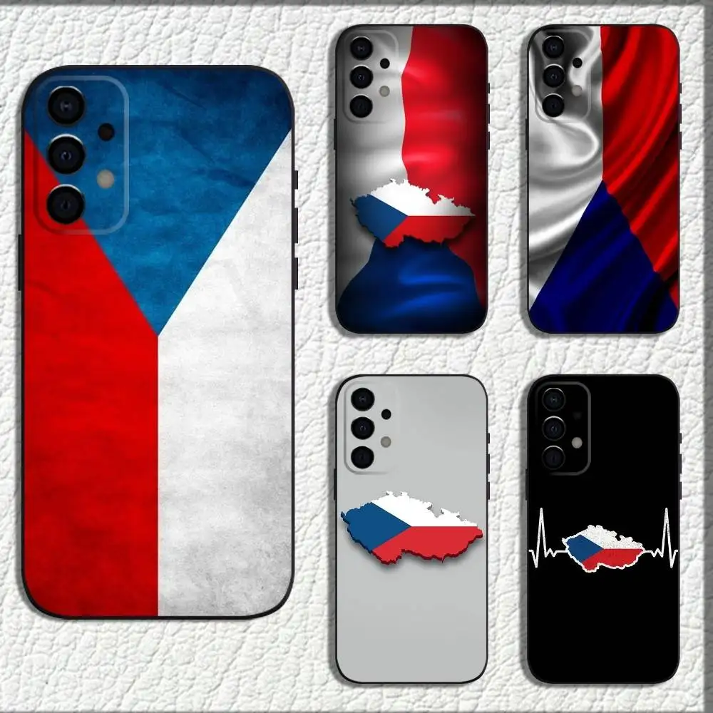 

Czech Republic Flag Phone Case For Samsung Galaxy A73,72,71,A52,51,40,41,A22,A32,31,A13,12,Note20 Soft Black Shell