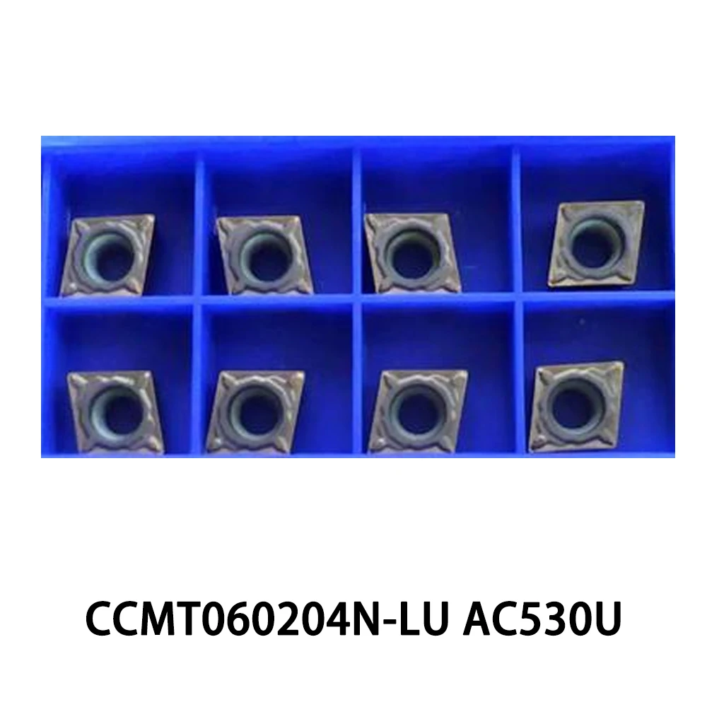 80° Inserts CCMT 060202 CCMT060202 060202N LU Original CCMT060202N-LU AC530U Carbide Blade Turning Tools Machine CNC Lathe Cut