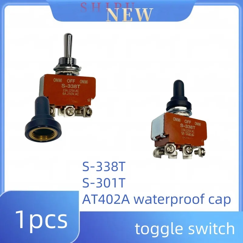 

1pcs on-off-on rocker switc S-338T+AT402A waterproof cap S301T toggle switch