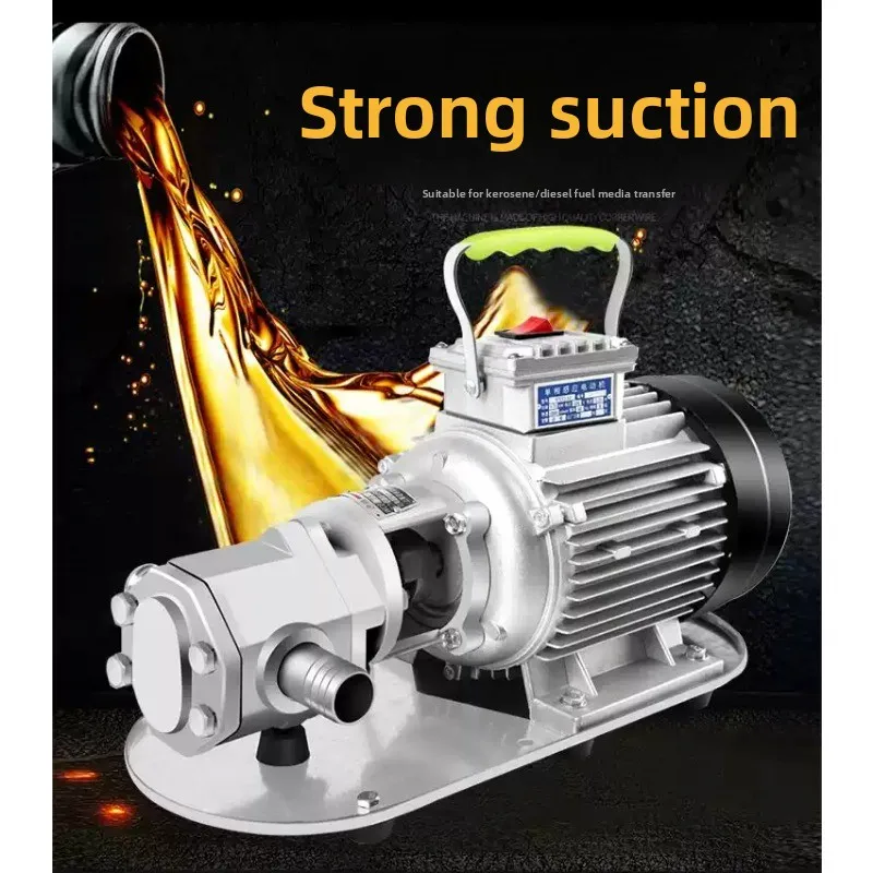 Portable WCB Stainless Steel Electric Self-Priming Gear Pump Heavy Duty High Viscosity Transfer Pump For Engine Cooking Oil